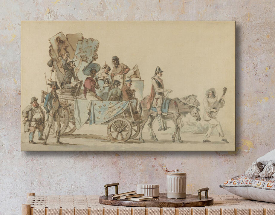 Eugène Delacroix : Troupe de théâtre sur la route