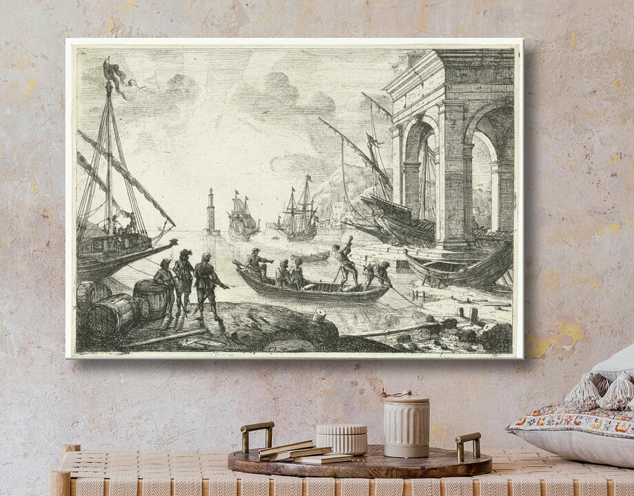 Claude Lorrain : Port avec phare