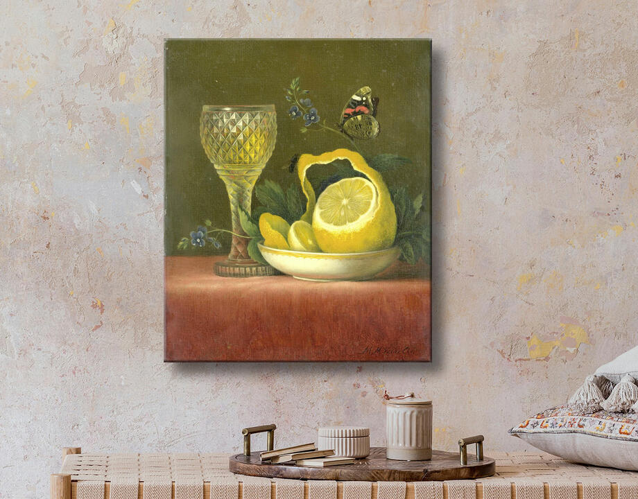 Maria Margaretha van Os : Nature morte au citron et verre taillé