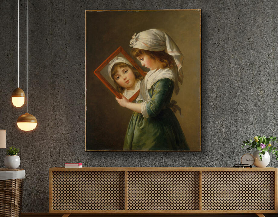 Elisabeth Louise Vigée Le Brun : Julie Le Brun (1780-1819) se regardant dans un miroir