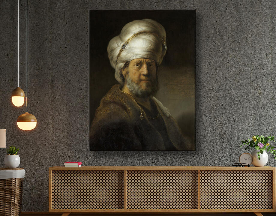 Rembrandt van Rijn : Homme en vêtements orientaux