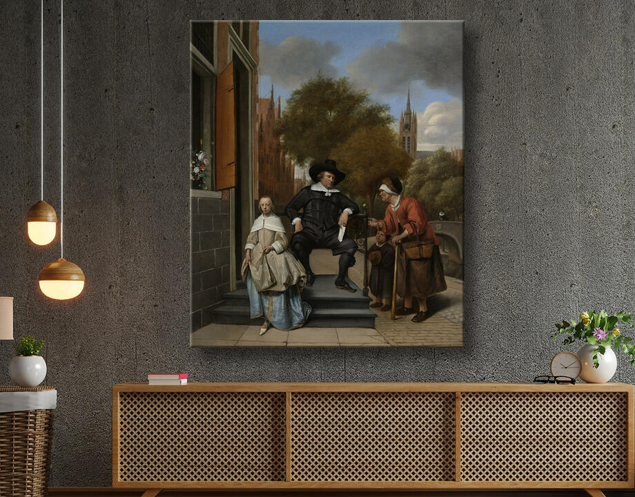 Jan Havicksz. Steen : Adolf et Catharina Croeser, dits « le bourgmestre de Delft et sa fille »