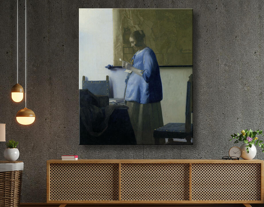 Johannes Vermeer : La Femme en bleu lisant une lettre
