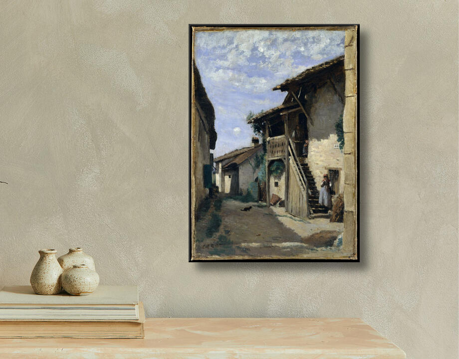 Camille Corot : Une rue de village : Dardagny