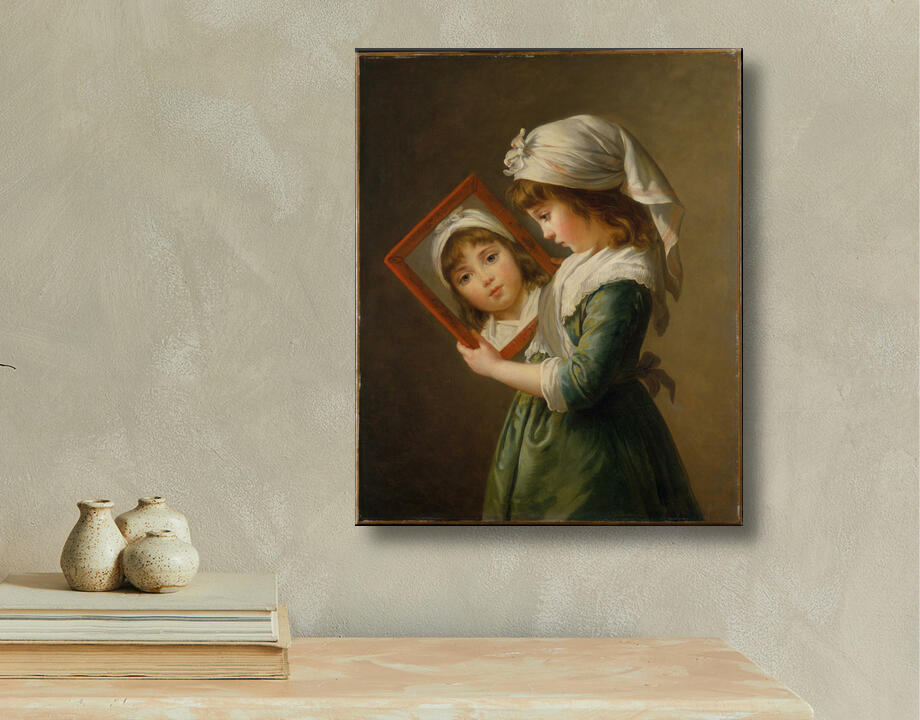 Elisabeth Louise Vigée Le Brun : Julie Le Brun (1780-1819) se regardant dans un miroir