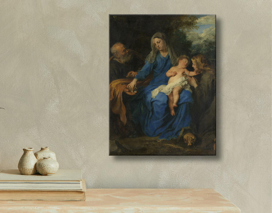 Anthony van Dyck : La Sainte Famille avec une sainte en adoration