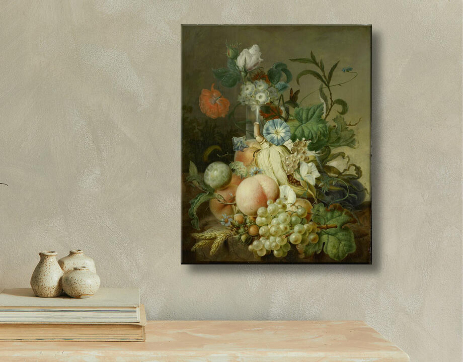 Jan Evert Morel (I) : Nature morte aux fleurs et aux fruits