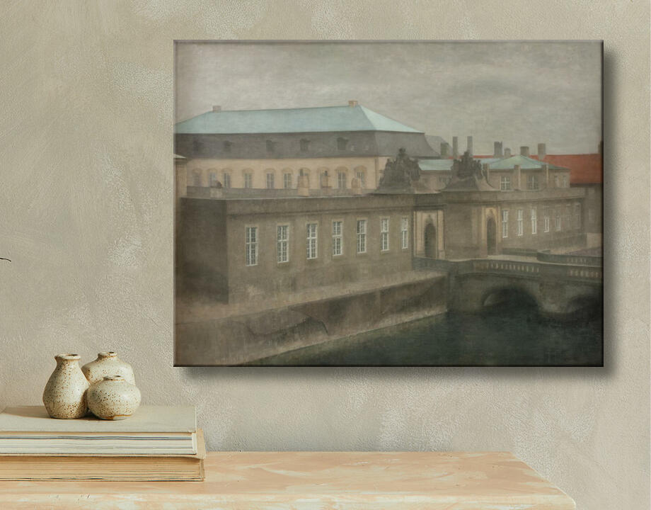 Hammershøi, Vilhelm : Vue du palais de Christiansborg. Fin de l'automne