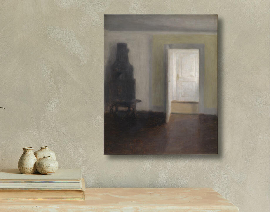 Hammershøi, Vilhelm : Intérieur. Un vieux poêle