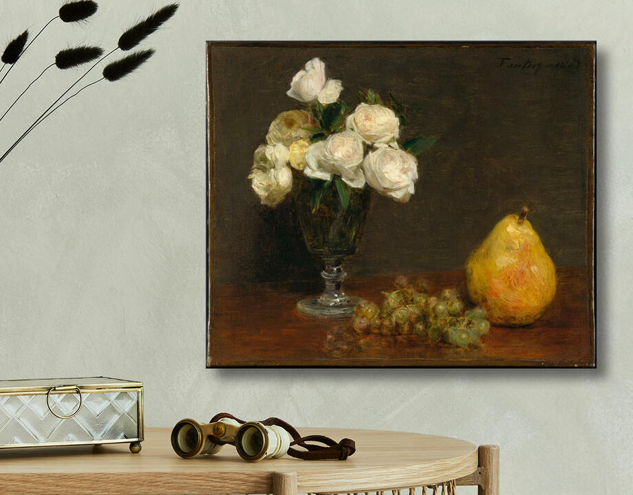 Henri Fantin-Latour : Nature morte aux roses et aux fruits