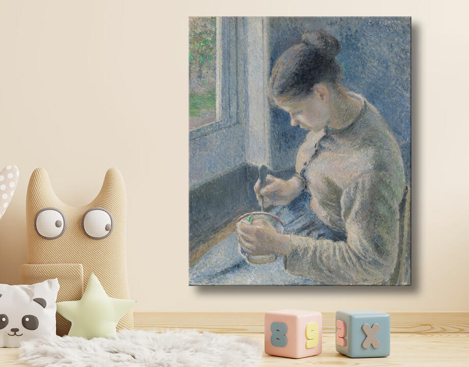 Camille Pissarro : Jeune paysanne prenant son café