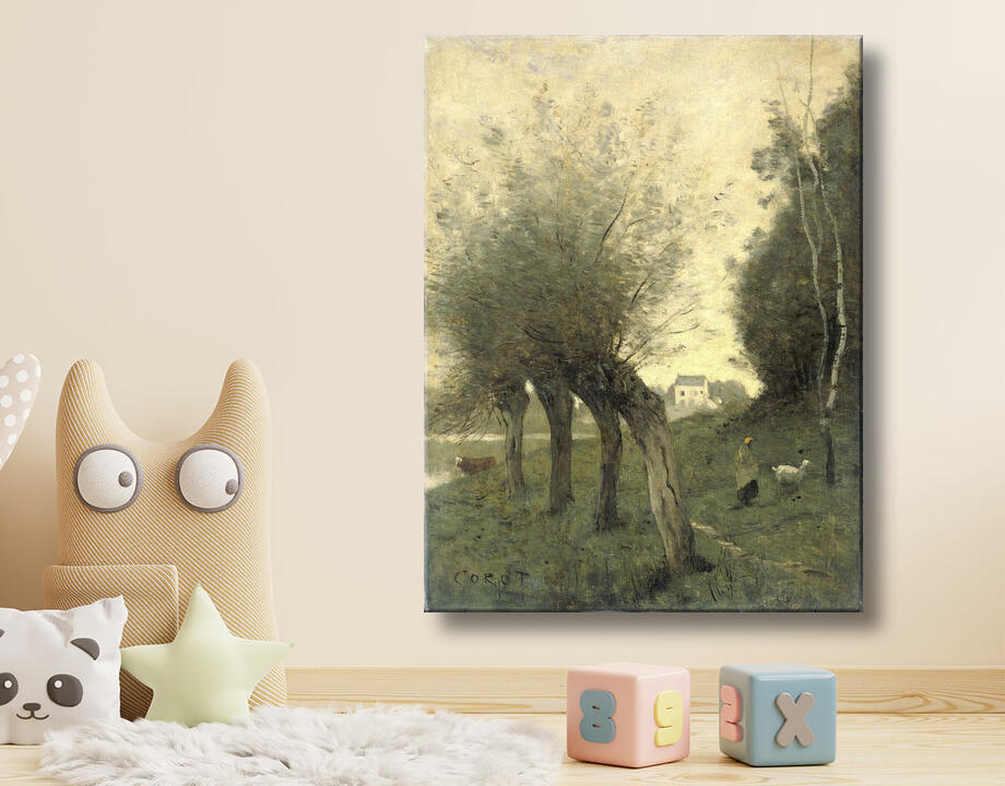 Camille Corot : Paysage avec des saules têtards