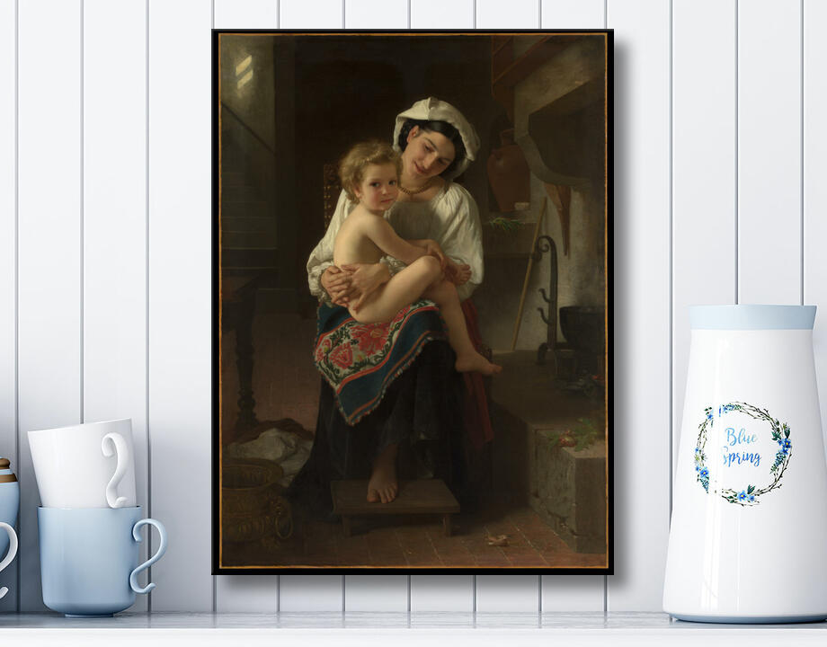 William Bouguereau : Jeune mère regardant son enfant