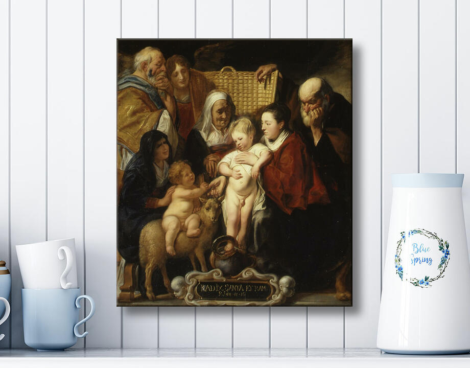 Jacob Jordaens : La Sainte Famille avec sainte Anne et le jeune Baptiste et ses parents