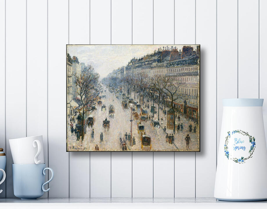 Camille Pissarro : Le boulevard Montmartre un matin d