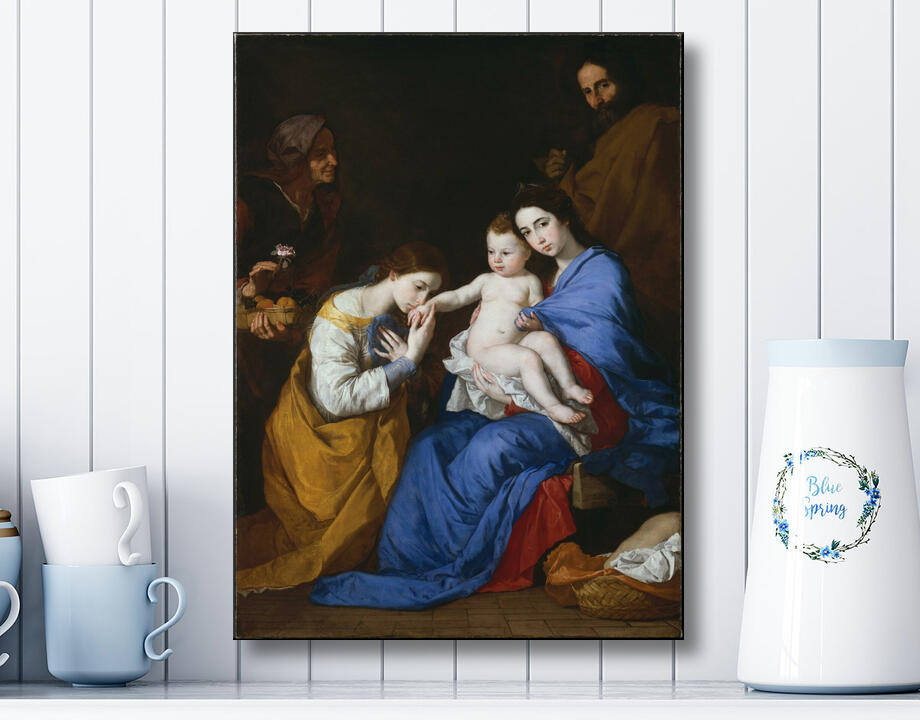 Jusepe de Ribera (called Lo Spagnoletto) : La Sainte Famille avec les saintes Anne et Catherine d'Alexandrie