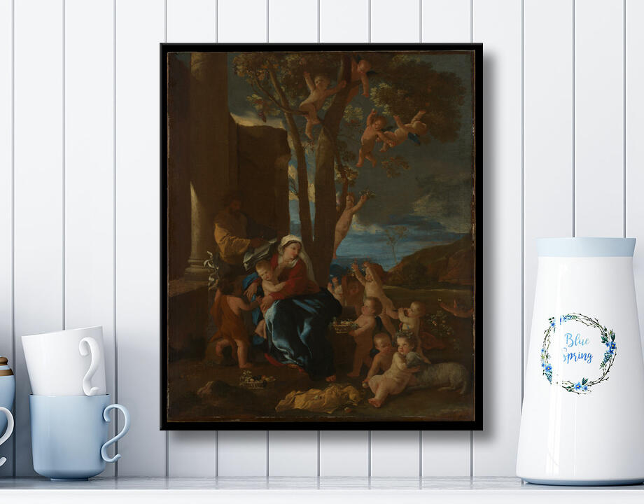 Nicolas Poussin : La Sainte Famille avec saint Jean-Baptiste