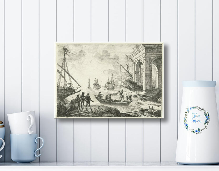 Claude Lorrain : Port avec phare