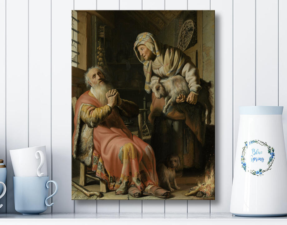 Rembrandt van Rijn : Tobie et Anna avec l'enfant