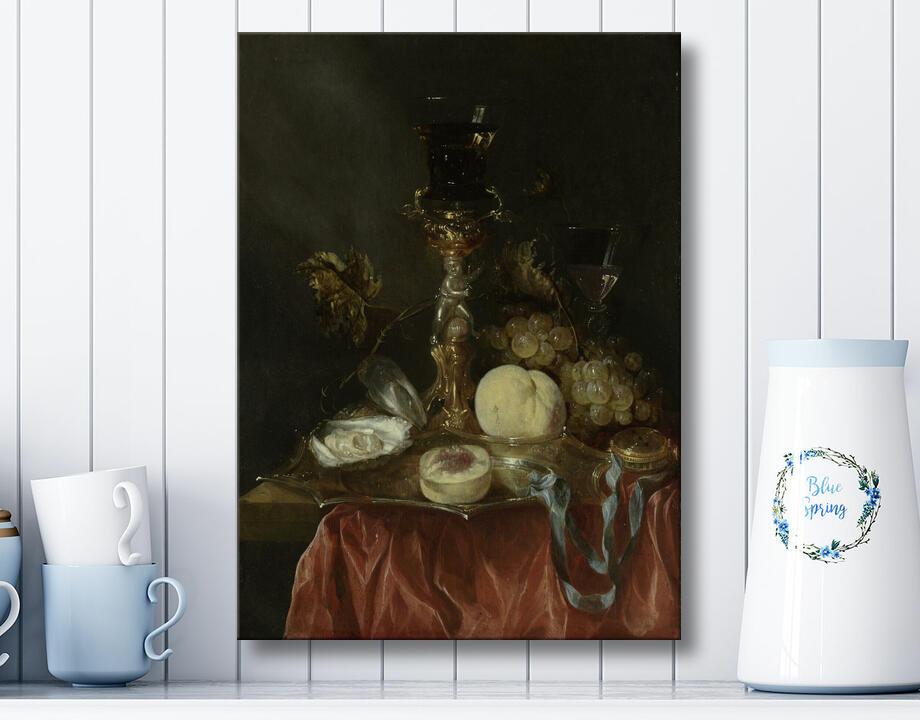 Abraham van Beyeren : Nature morte au porte-verre en vermeil