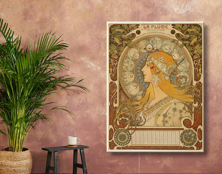 Alphonse Marie Mucha : Zodiaque (la plume)