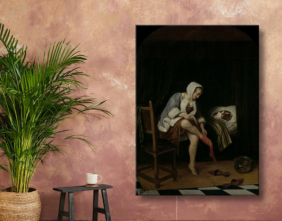 Jan Havicksz. Steen : Femme à sa toilette