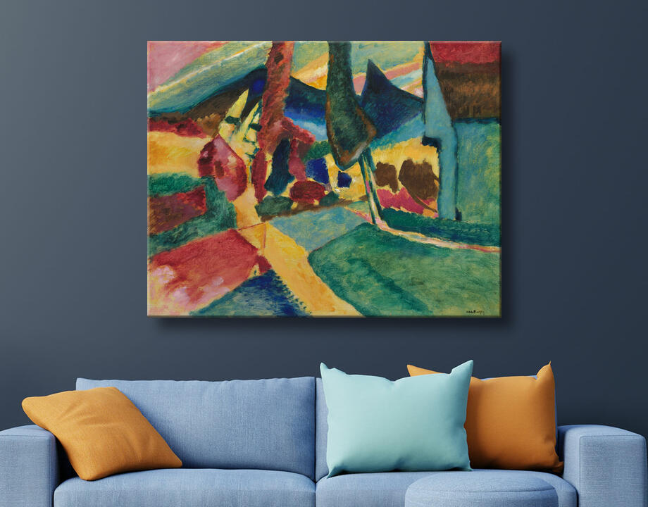 Vasily Kandinsky : Paysage avec deux peupliers
