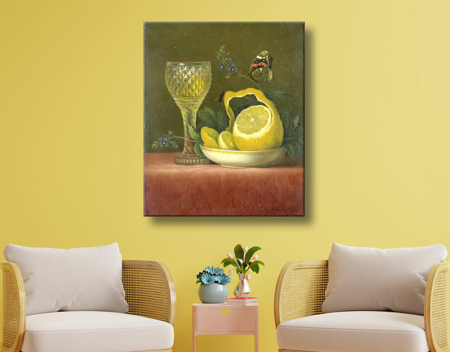 Maria Margaretha van Os : Nature morte au citron et verre taillé