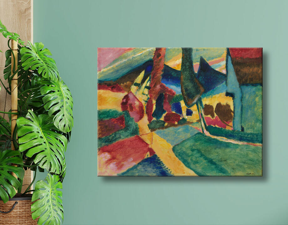 Vasily Kandinsky : Paysage avec deux peupliers