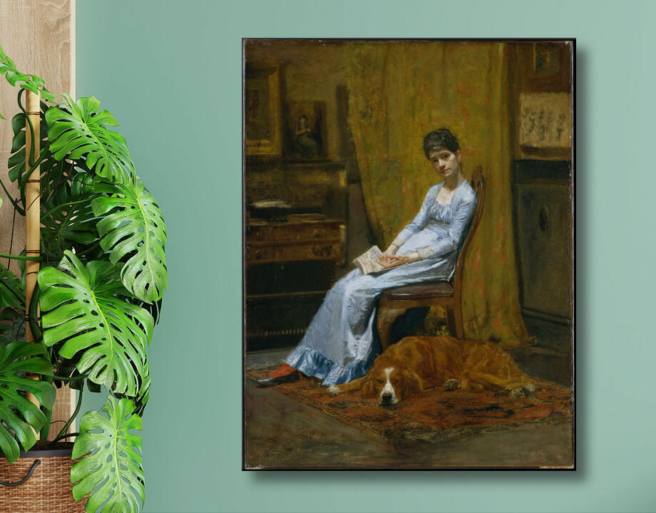 Thomas Eakins : La femme de l'artiste et son chien setter