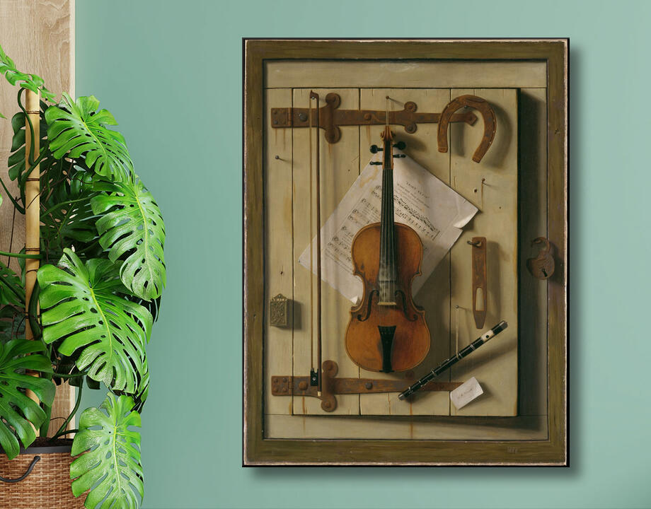 William Michael Harnett : Nature morte—Violon et musique