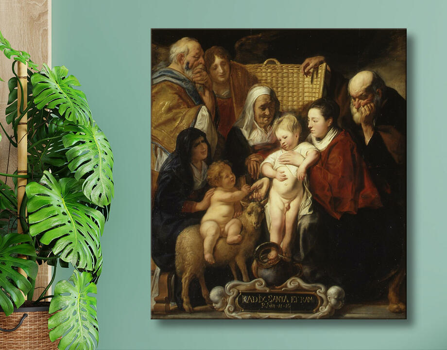 Jacob Jordaens : La Sainte Famille avec sainte Anne et le jeune Baptiste et ses parents