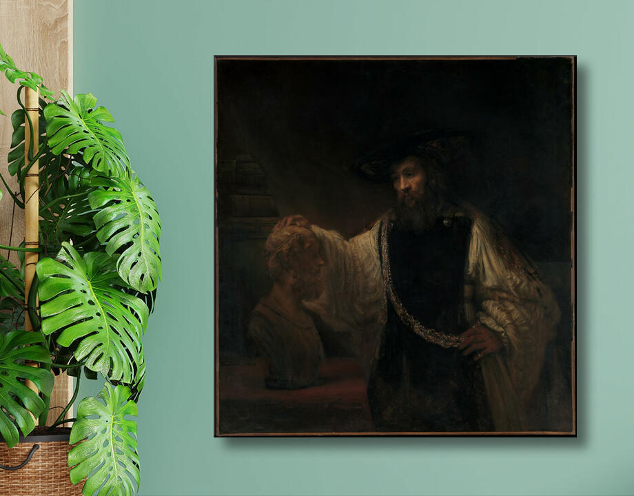 Rembrandt (Rembrandt van Rijn) : Aristote au buste d