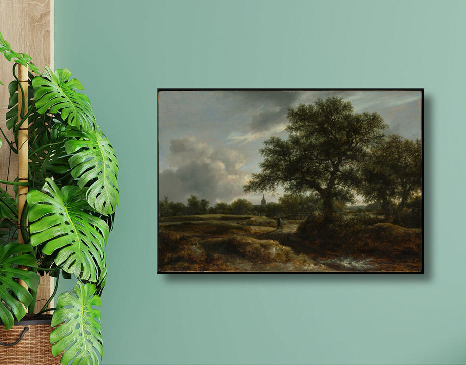 Jacob van Ruisdael : Paysage avec un village au loin