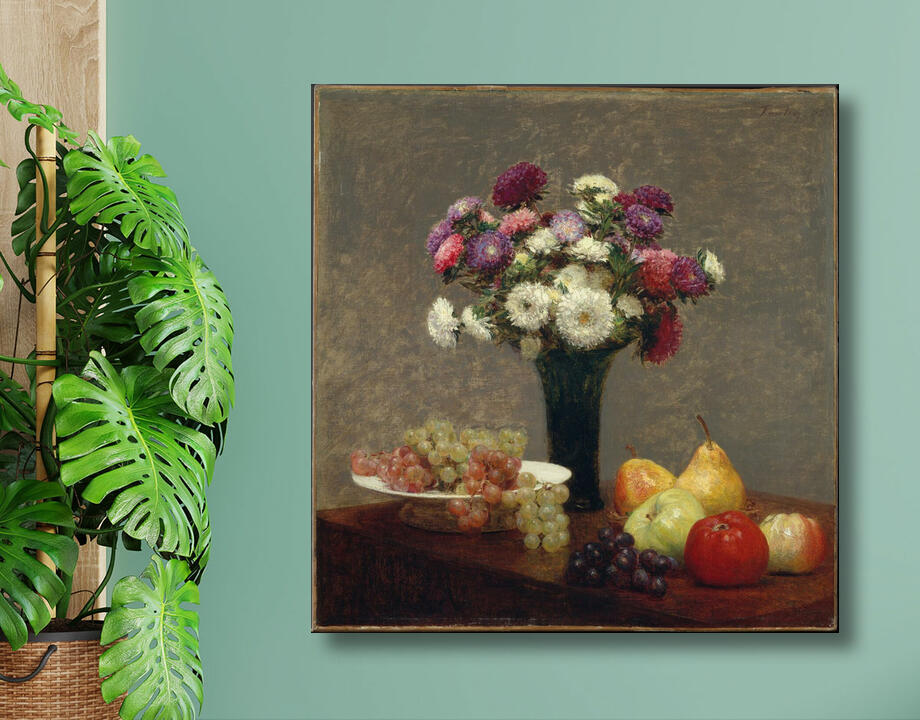 Henri Fantin-Latour : Asters et fruits sur une table