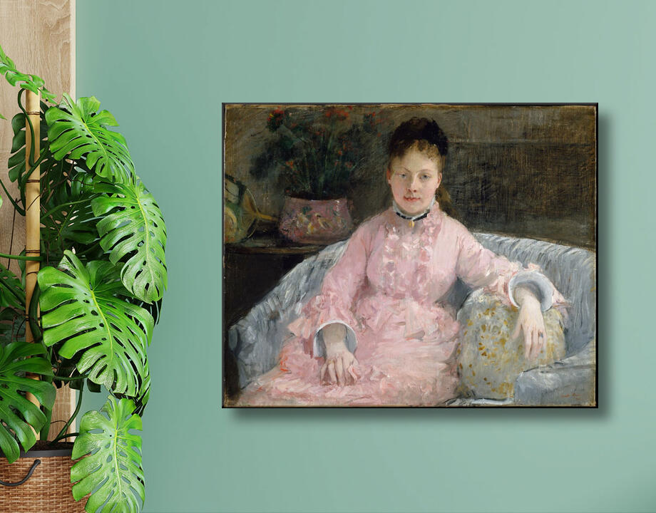 Berthe Morisot : The Pink Dress (Albertie-Marguerite Carré, later Madame Ferdinand-Henri Himmes, 1854–1935)