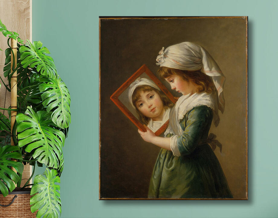 Elisabeth Louise Vigée Le Brun : Julie Le Brun (1780-1819) se regardant dans un miroir