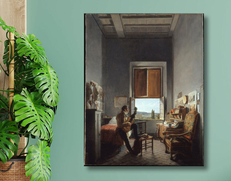 Jean Alaux : Léon Pallière (1787-1820) dans sa chambre à la Villa Médicis, Rome