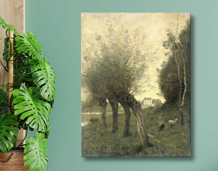 Camille Corot : Paysage avec des saules têtards