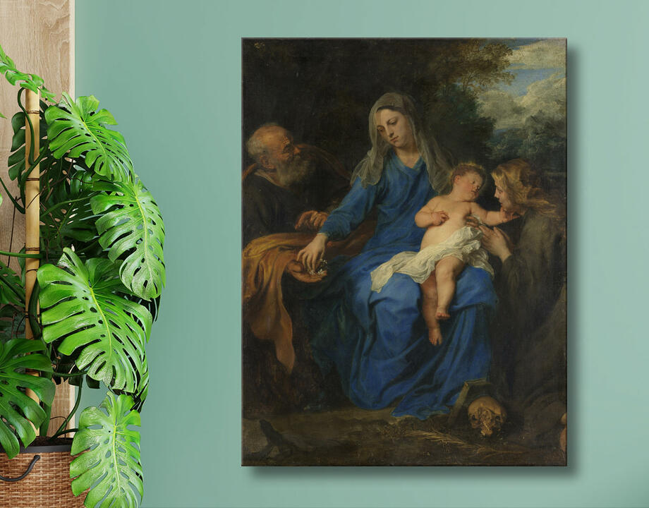 Anthony van Dyck : La Sainte Famille avec une sainte en adoration