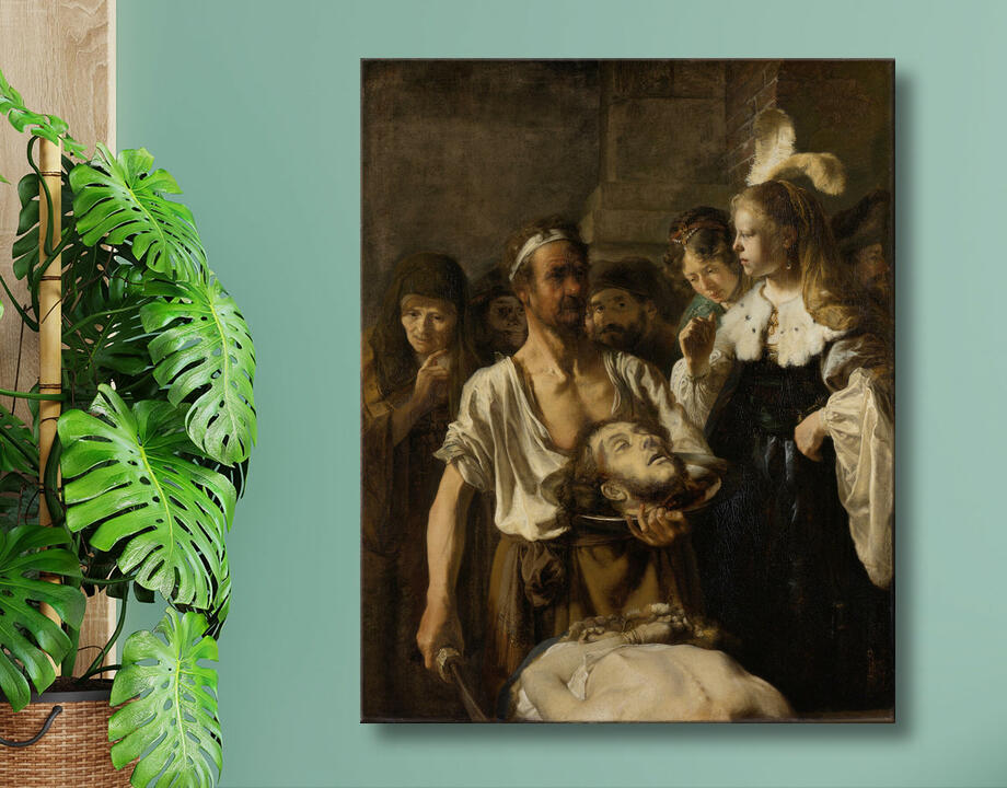 Rembrandt van Rijn : Salomé reçoit la tête de Jean-Baptiste