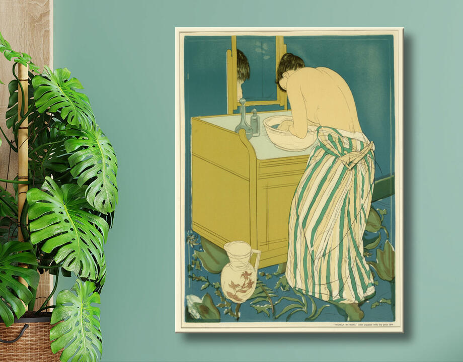 Mary Cassatt, born Allegheny City, PA 1844-died Mesnil-Theribus, France 1926 : Femme au bain (affiche)