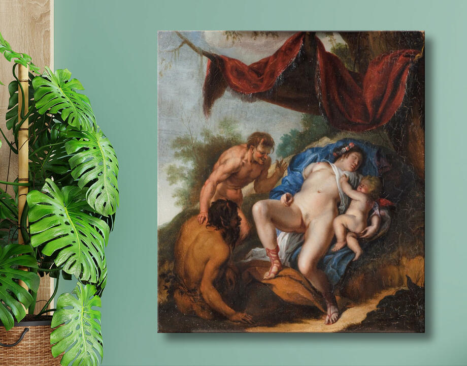 Rubens, Peter Paul : Vénus endormie avec Cupidon regardée par des satyres