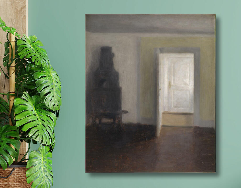 Hammershøi, Vilhelm : Intérieur. Un vieux poêle