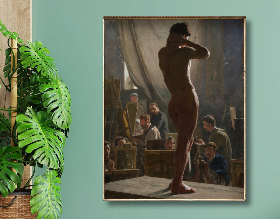 Tuxen, Laurits : Nu masculin dans l'atelier de Bonnat