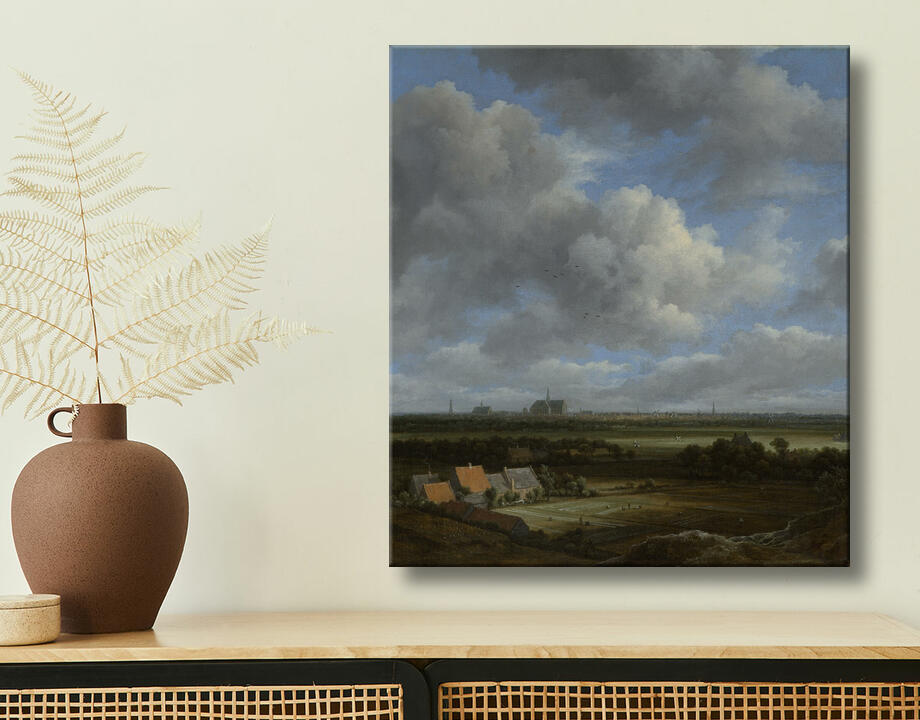 Jacob Isaacksz van Ruisdael : Vue de Haarlem depuis le nord-ouest, avec les champs de blanchiment au premier plan