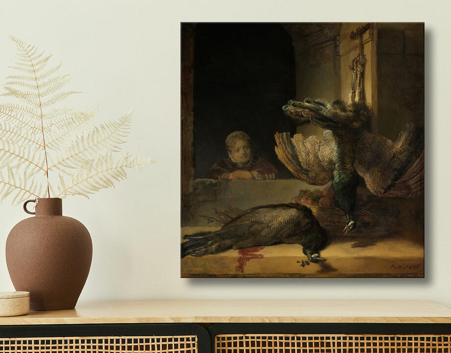 Rembrandt van Rijn : Nature morte aux paons