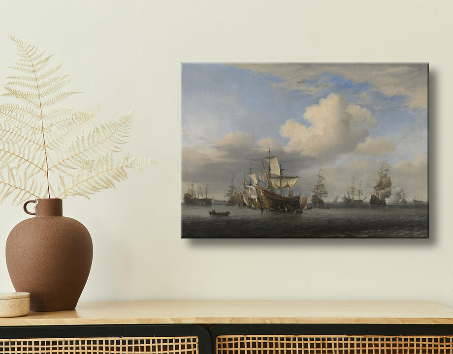 Willem van de Velde (II) : Navires anglais capturés après la bataille de quatre jours