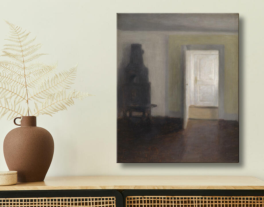 Hammershøi, Vilhelm : Intérieur. Un vieux poêle