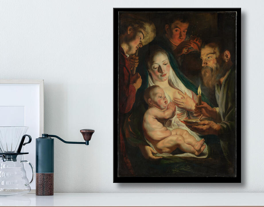 Jacob Jordaens : La Sainte Famille avec les bergers